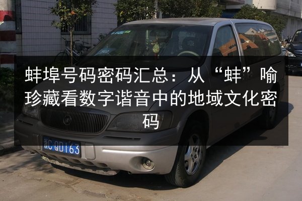 蚌埠号码密码汇总:从“蚌”喻珍藏看数字谐音中的地域文化密码 第1张 蚌埠号码密码汇总:从“蚌”喻珍藏看数字谐音中的地域文化密码 第1张