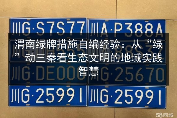 渭南绿牌措施自编经验:从“绿”动三秦看生态文明的地域实践智慧 第3张 渭南绿牌措施自编经验:从“绿”动三秦看生态文明的地域实践智慧 第3张