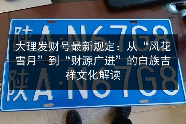 大理发财号最新规定：从“风花雪月”到“财源广进”的白族吉祥文化解读 第2张