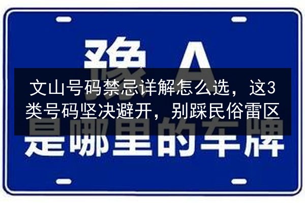 文山号码禁忌详解怎么选,这3类号码坚决避开,别踩民俗雷区 第2张 文山号码禁忌详解怎么选,这3类号码坚决避开,别踩民俗雷区 第2张