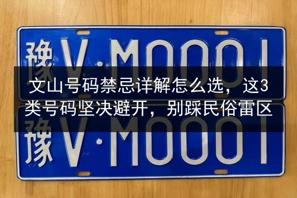 文山号码禁忌详解怎么选,这3类号码坚决避开,别踩民俗雷区 第3张 文山号码禁忌详解怎么选,这3类号码坚决避开,别踩民俗雷区 第3张