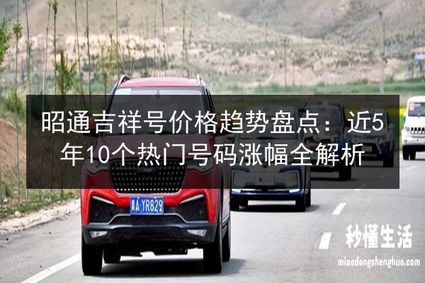 昭通吉祥号价格趋势盘点：近5年10个热门号码涨幅全解析 第2张