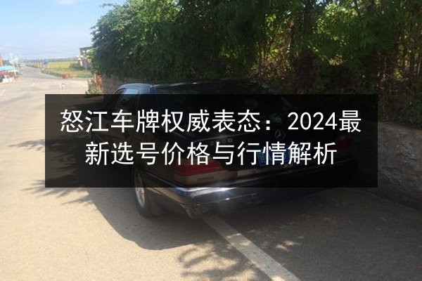 怒江车牌权威表态:2024最新选号价格与行情解析 第3张 怒江车牌权威表态:2024最新选号价格与行情解析 第3张