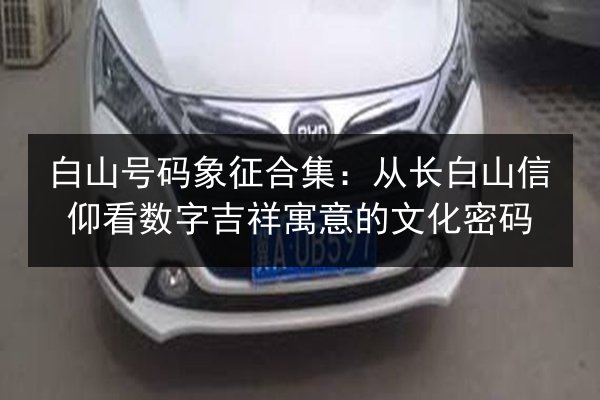 白山号码象征合集：从长白山信仰看数字吉祥寓意的文化密码 第2张