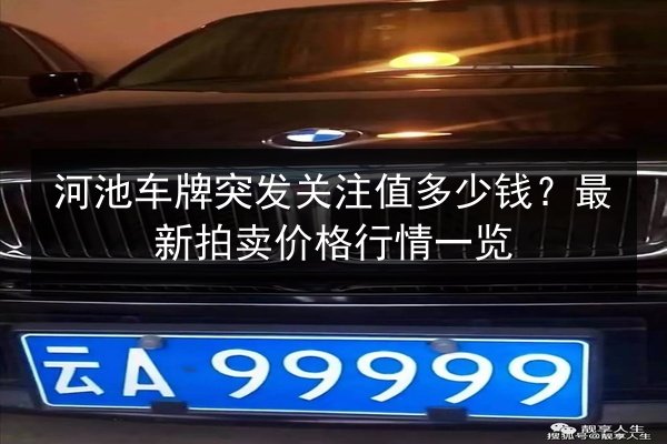 河池车牌突发关注值多少钱?最新拍卖价格行情一览 第2张 河池车牌突发关注值多少钱?最新拍卖价格行情一览 第2张