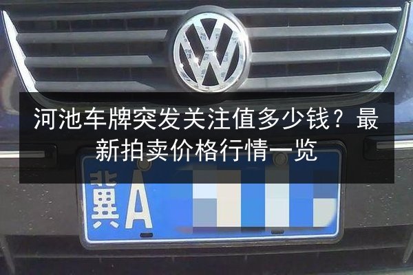 河池车牌突发关注值多少钱?最新拍卖价格行情一览 第3张 河池车牌突发关注值多少钱?最新拍卖价格行情一览 第3张