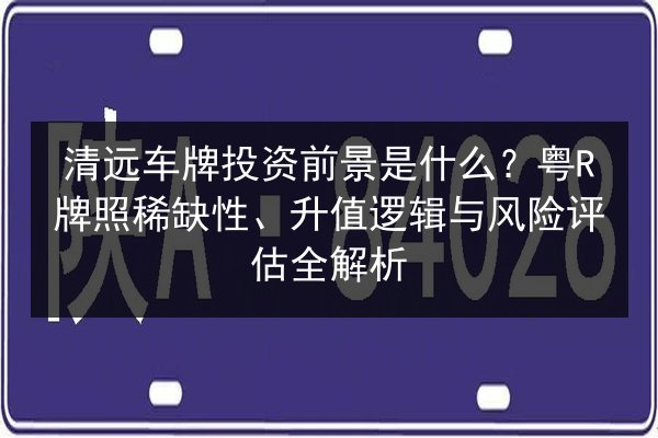 清远车牌投资前景是什么？粤R牌照稀缺性、升值逻辑与风险评估全解析