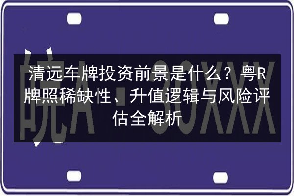 清远车牌投资前景是什么?粤R牌照稀缺性、升值逻辑与风险评估全解析 第2张 清远车牌投资前景是什么?粤R牌照稀缺性、升值逻辑与风险评估全解析 第2张