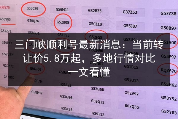 三门峡顺利号最新消息：当前转让价5.8万起，多地行情对比一文看懂 第3张