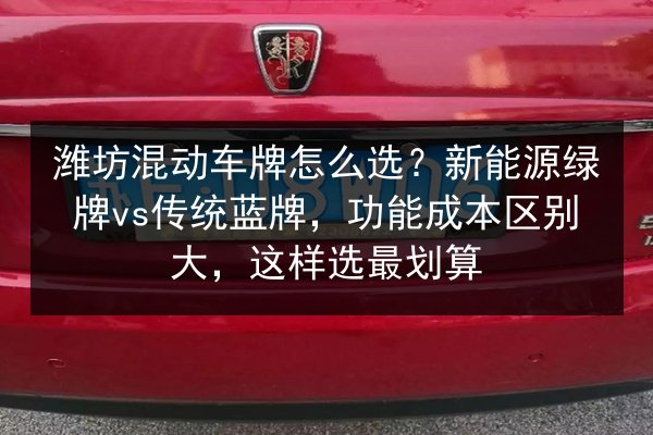 潍坊混动车牌怎么选？新能源绿牌vs传统蓝牌，功能成本区别大，这样选最划算 第2张