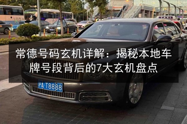 常德号码玄机详解：揭秘本地车牌号段背后的7大玄机盘点