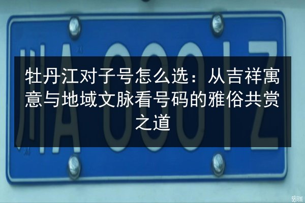 牡丹江对子号怎么选：从吉祥寓意与地域文脉看号码的雅俗共赏之道 第3张