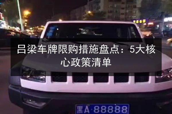 吕梁车牌限购措施盘点：5大核心政策清单 第2张