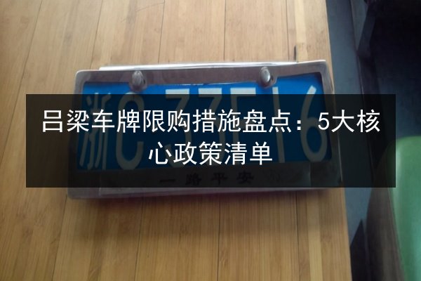 吕梁车牌限购措施盘点：5大核心政策清单 第3张