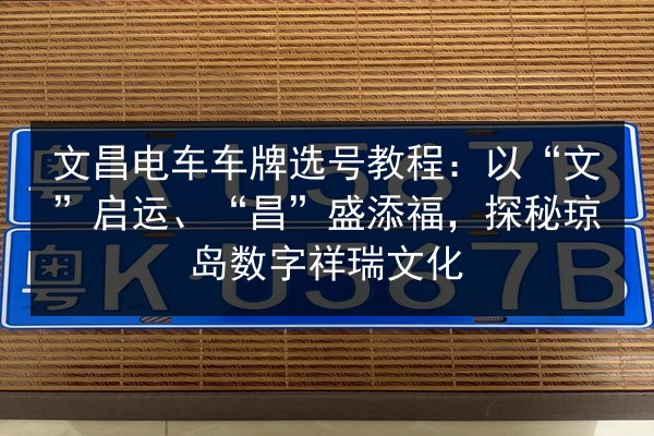文昌电车车牌选号教程：以“文”启运、“昌”盛添福，探秘琼岛数字祥瑞文化 第2张