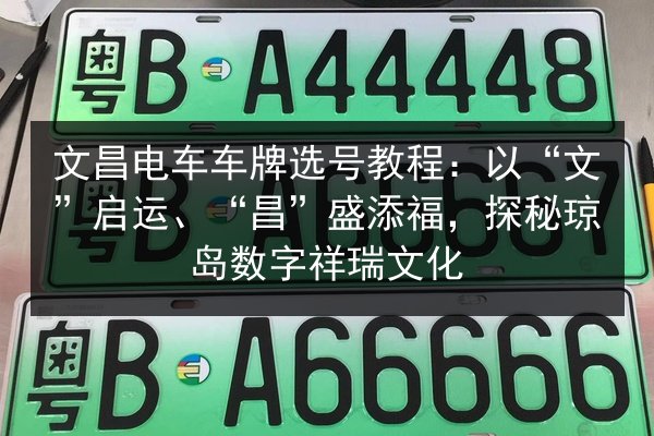文昌电车车牌选号教程：以“文”启运、“昌”盛添福，探秘琼岛数字祥瑞文化 第3张