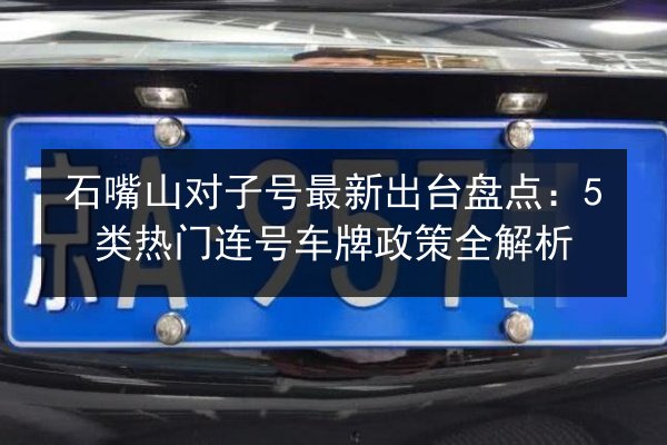 石嘴山对子号最新出台盘点:5类热门连号车牌政策全解析 第2张 石嘴山对子号最新出台盘点:5类热门连号车牌政策全解析 第2张