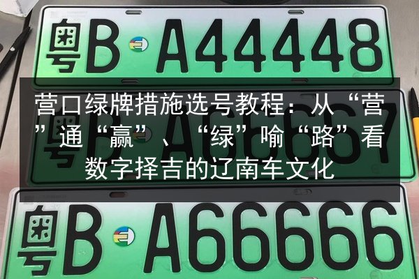 营口绿牌措施选号教程:从“营”通“赢”、“绿”喻“路”看数字择吉的辽南车文化 第2张 营口绿牌措施选号教程:从“营”通“赢”、“绿”喻“路”看数字择吉的辽南车文化 第2张