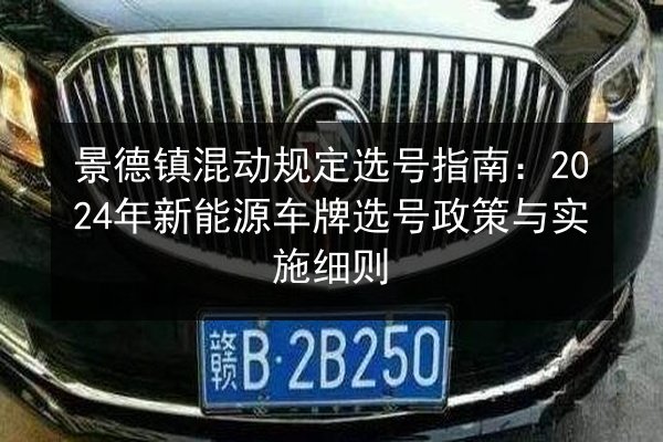 景德镇混动规定选号指南：2024年新能源车牌选号政策与实施细则