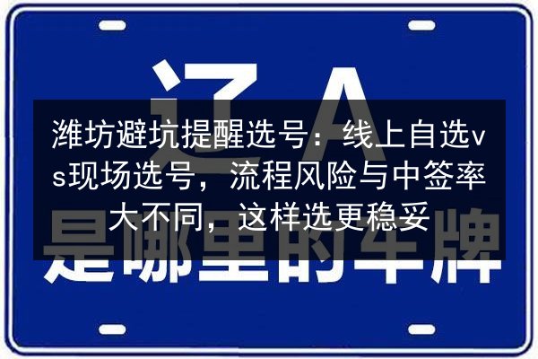 潍坊避坑提醒选号：线上自选vs现场选号，流程风险与中签率大不同，这样选更稳妥 第2张