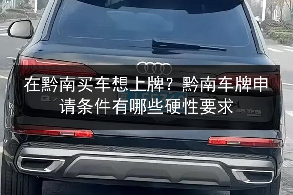 在黔南买车想上牌?黔南车牌申请条件有哪些硬性要求 第2张 在黔南买车想上牌?黔南车牌申请条件有哪些硬性要求 第2张