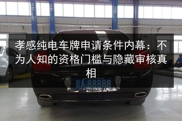 孝感纯电车牌申请条件内幕:不为人知的资格门槛与隐藏审核真相 第2张 孝感纯电车牌申请条件内幕:不为人知的资格门槛与隐藏审核真相 第2张
