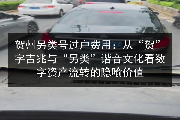 贺州另类号过户费用：从“贺”字吉兆与“另类”谐音文化看数字资产流转的隐喻价值