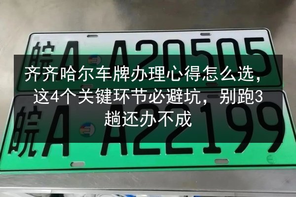 齐齐哈尔车牌办理心得怎么选,这4个关键环节必避坑,别跑3趟还办不成 第3张 齐齐哈尔车牌办理心得怎么选,这4个关键环节必避坑,别跑3趟还办不成 第3张