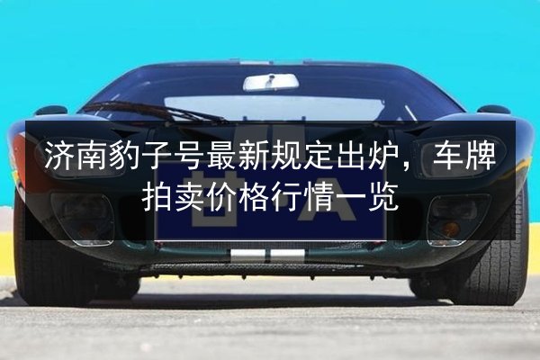 济南豹子号最新规定出炉,车牌拍卖价格行情一览 第2张 济南豹子号最新规定出炉,车牌拍卖价格行情一览 第2张