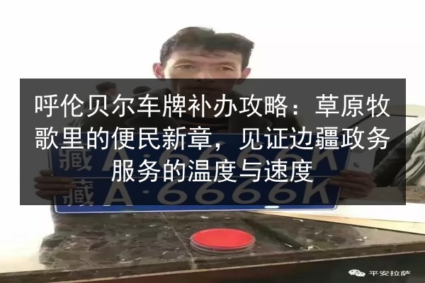 呼伦贝尔车牌补办攻略:草原牧歌里的便民新章,见证边疆政务服务的温度与速度 第2张 呼伦贝尔车牌补办攻略:草原牧歌里的便民新章,见证边疆政务服务的温度与速度 第2张