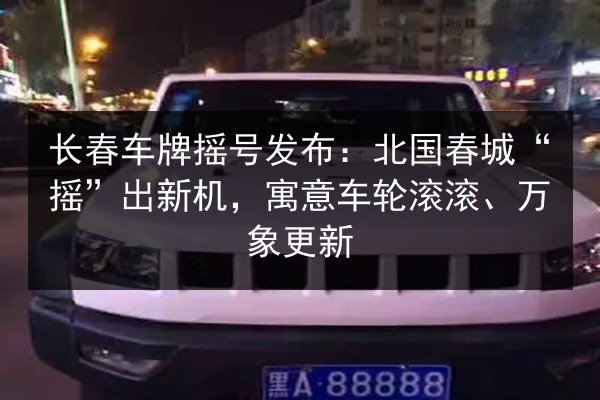 长春车牌摇号发布：北国春城“摇”出新机，寓意车轮滚滚、万象更新 第2张