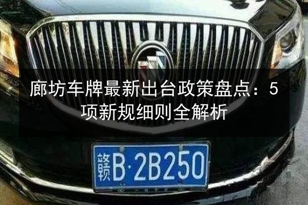 廊坊车牌最新出台政策盘点:5项新规细则全解析 第2张 廊坊车牌最新出台政策盘点:5项新规细则全解析 第2张