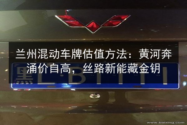 兰州混动车牌估值方法：黄河奔涌价自高，丝路新能藏金钥