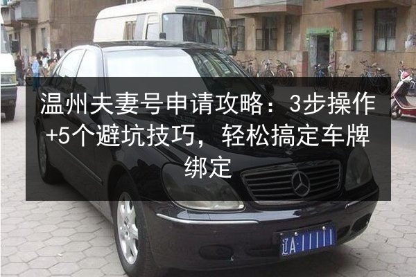 温州夫妻号申请攻略：3步操作+5个避坑技巧，轻松搞定车牌绑定