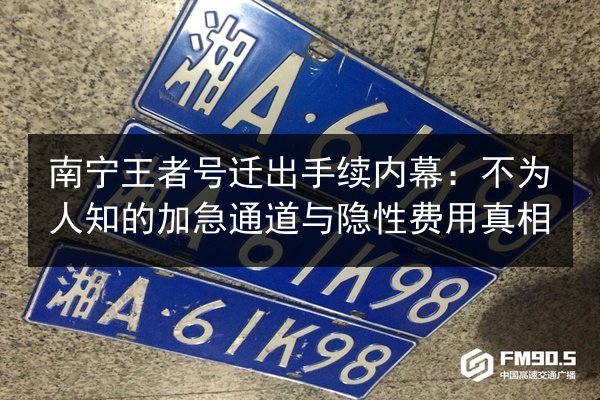 南宁王者号迁出手续内幕:不为人知的加急通道与隐性费用真相 第1张 南宁王者号迁出手续内幕:不为人知的加急通道与隐性费用真相 第1张