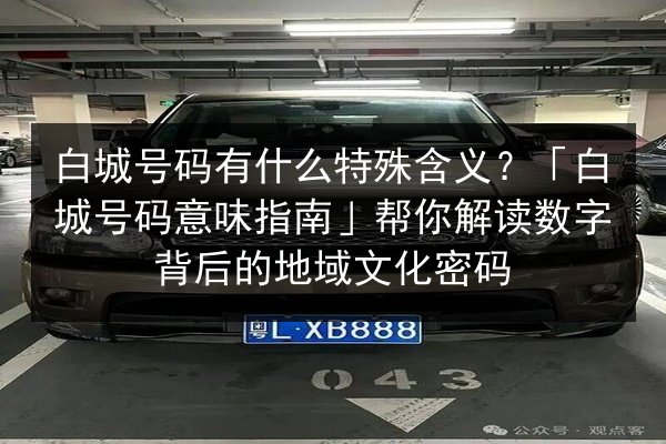白城号码有什么特殊含义？「白城号码意味指南」帮你解读数字背后的地域文化密码