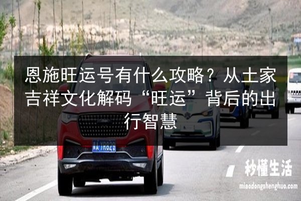 恩施旺运号有什么攻略？从土家吉祥文化解码“旺运”背后的出行智慧 第2张