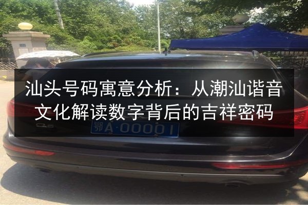 汕头号码寓意分析:从潮汕谐音文化解读数字背后的吉祥密码 第2张 汕头号码寓意分析:从潮汕谐音文化解读数字背后的吉祥密码 第2张
