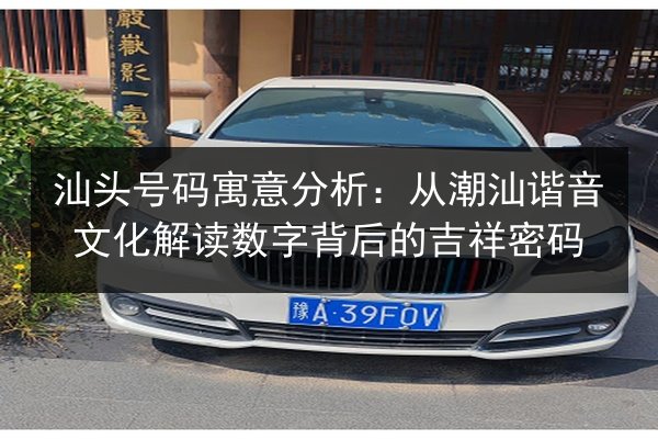 汕头号码寓意分析:从潮汕谐音文化解读数字背后的吉祥密码 第3张 汕头号码寓意分析:从潮汕谐音文化解读数字背后的吉祥密码 第3张