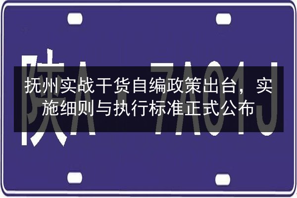 抚州实战干货自编政策出台,实施细则与执行标准正式公布 第2张 抚州实战干货自编政策出台,实施细则与执行标准正式公布 第2张