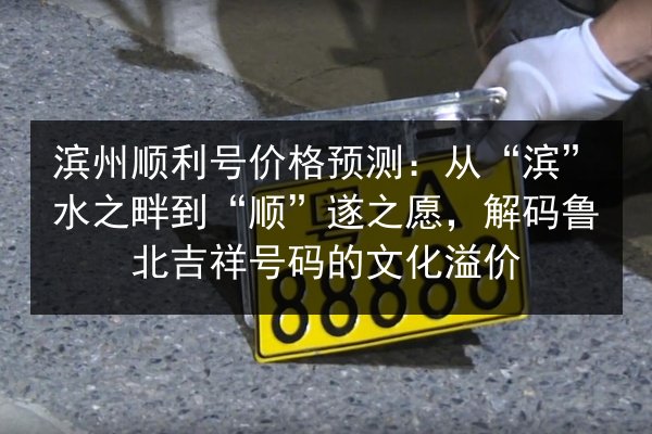滨州顺利号价格预测:从“滨”水之畔到“顺”遂之愿,解码鲁北吉祥号码的文化溢价 第2张 滨州顺利号价格预测:从“滨”水之畔到“顺”遂之愿,解码鲁北吉祥号码的文化溢价 第2张