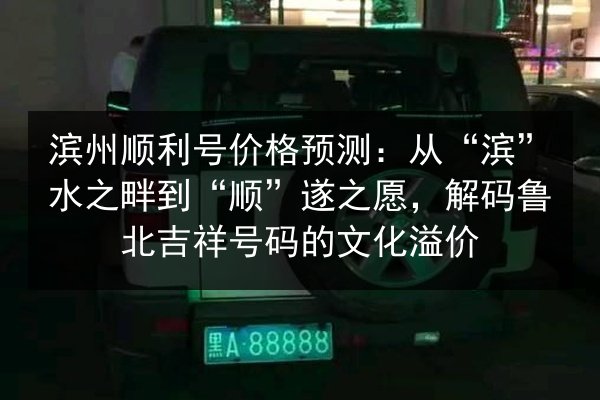 滨州顺利号价格预测:从“滨”水之畔到“顺”遂之愿,解码鲁北吉祥号码的文化溢价 第3张 滨州顺利号价格预测:从“滨”水之畔到“顺”遂之愿,解码鲁北吉祥号码的文化溢价 第3张