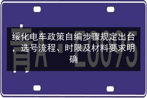 绥化电车政策自编步骤规定出台,选号流程、时限及材料要求明确 第3张 绥化电车政策自编步骤规定出台,选号流程、时限及材料要求明确 第3张