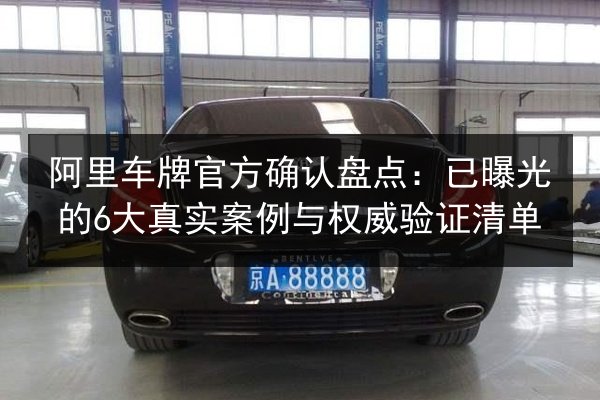 阿里车牌官方确认盘点：已曝光的6大真实案例与权威验证清单