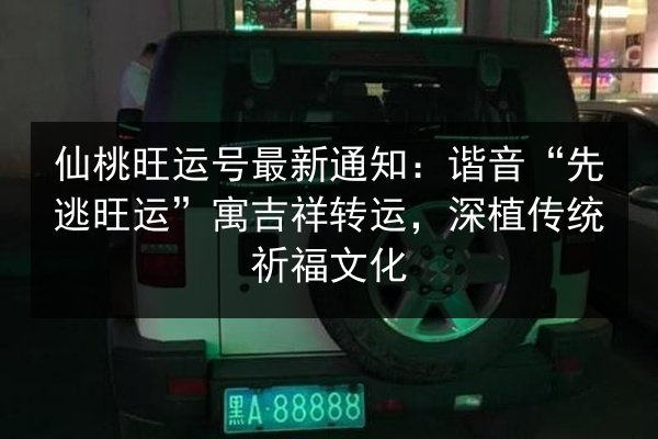 仙桃旺运号最新通知：谐音“先逃旺运”寓吉祥转运，深植传统祈福文化 第3张
