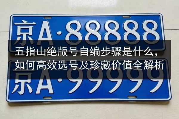 五指山绝版号自编步骤是什么,如何高效选号及珍藏价值全解析 第2张 五指山绝版号自编步骤是什么,如何高效选号及珍藏价值全解析 第2张