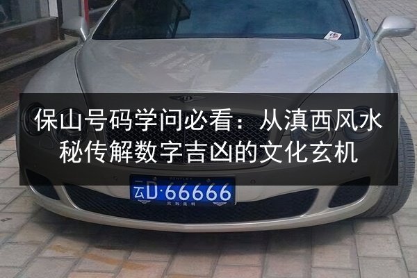 保山号码学问必看:从滇西风水秘传解数字吉凶的文化玄机 第1张 保山号码学问必看:从滇西风水秘传解数字吉凶的文化玄机 第1张