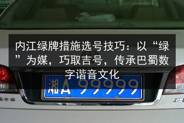 内江绿牌措施选号技巧:以“绿”为媒,巧取吉号,传承巴蜀数字谐音文化 第3张 内江绿牌措施选号技巧:以“绿”为媒,巧取吉号,传承巴蜀数字谐音文化 第3张