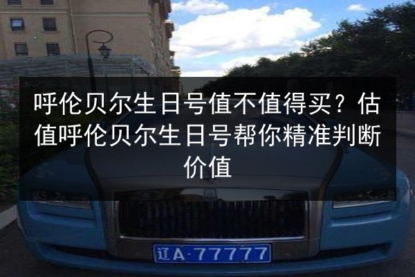 呼伦贝尔生日号值不值得买？估值呼伦贝尔生日号帮你精准判断价值 第3张