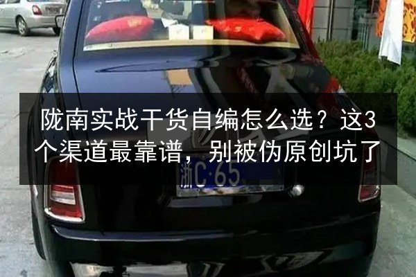 陇南实战干货自编怎么选？这3个渠道最靠谱，别被伪原创坑了